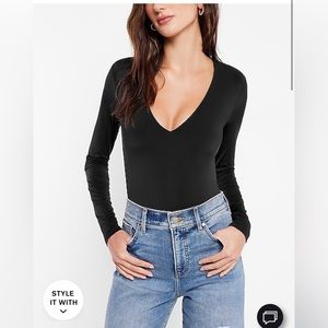 Body Contour Compression V-Neck Long Sleeve Bodysuit